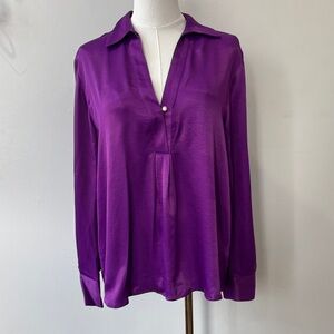 NWT Zara Vibrant Purple Blouse - Size Medium